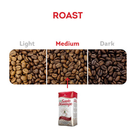 Café Santo Domingo INDUBAN ground coffee drip-ready for a smooth cup