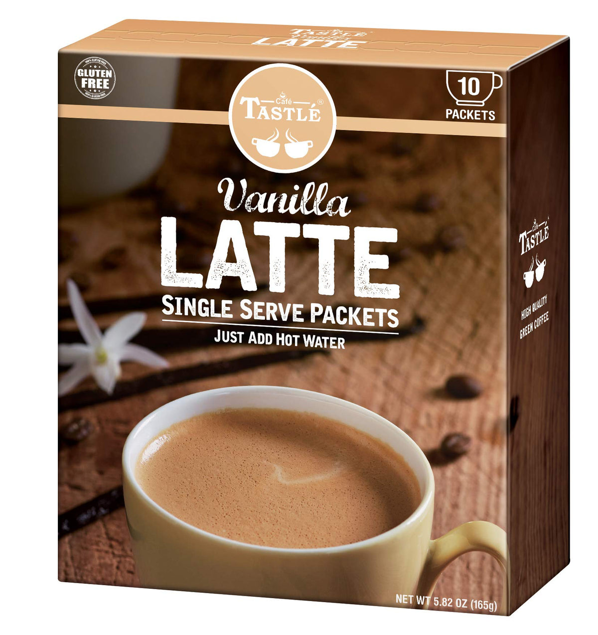 Cafe Tastlé caramel macchiato swirl with rich crema for indulgence