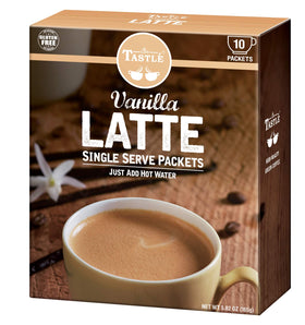 Cafe Tastlé caramel macchiato swirl with rich crema for indulgence