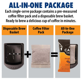 Cafe Valet 84-count box of premium coffee packets for quick office breaks