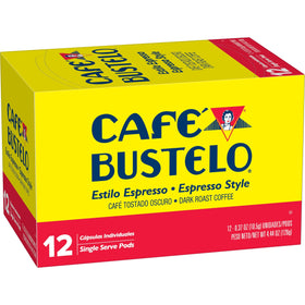 Cafe Bustelo dark roast pod for fast, flavorful cappuccino base