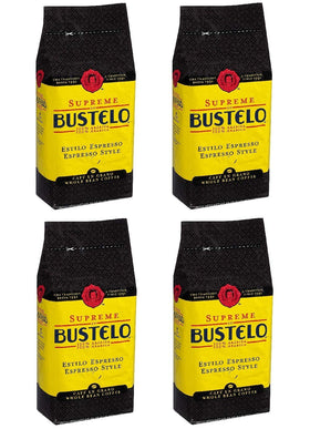 Cafe Bustelo Supreme whole bean espresso-style coffee pack with rich aroma for quick mornings