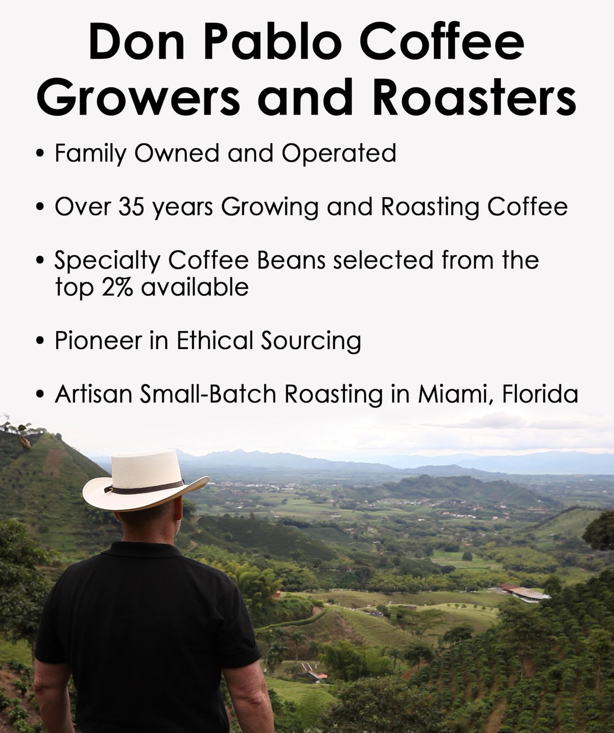 Cafe Don Pablo artisan-roasted small batches delivering peak freshness