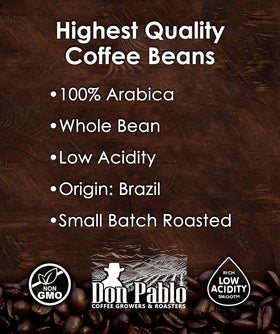 Cafe Don Pablo Brazil Cerrado 5 lb bag highlighting freshness