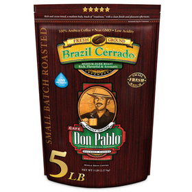 Cafe Don Pablo Brazil Cerrado whole bean close-up for rich flavor
