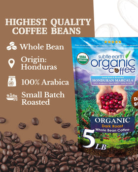 Cafe Don Pablo Subtle Earth Honduran origin beans shown for depth and clean finish.