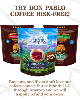 Origin label shows Honduran beans for Subtle Earth organic coffee