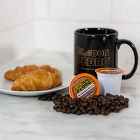 Cafe Don Pedro Breakfast Blend box with rich aroma and morning flavor