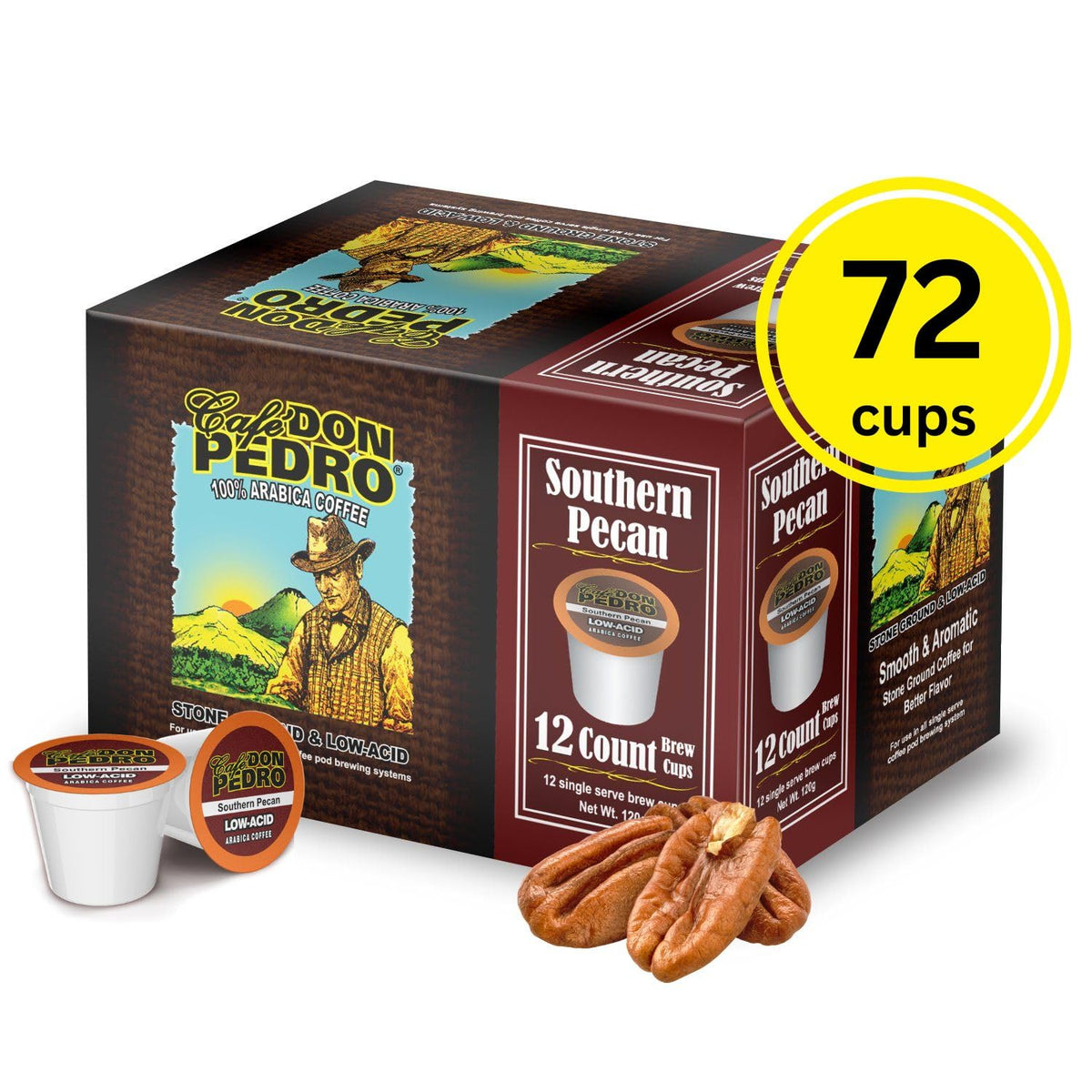 Cafe Don Pedro low acid coffee pod ready to brew with bold flavor potential