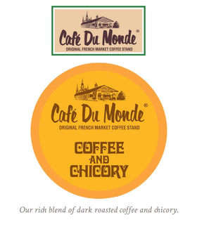 Close-up aroma of Cafe Du Monde coffee and chicory steam