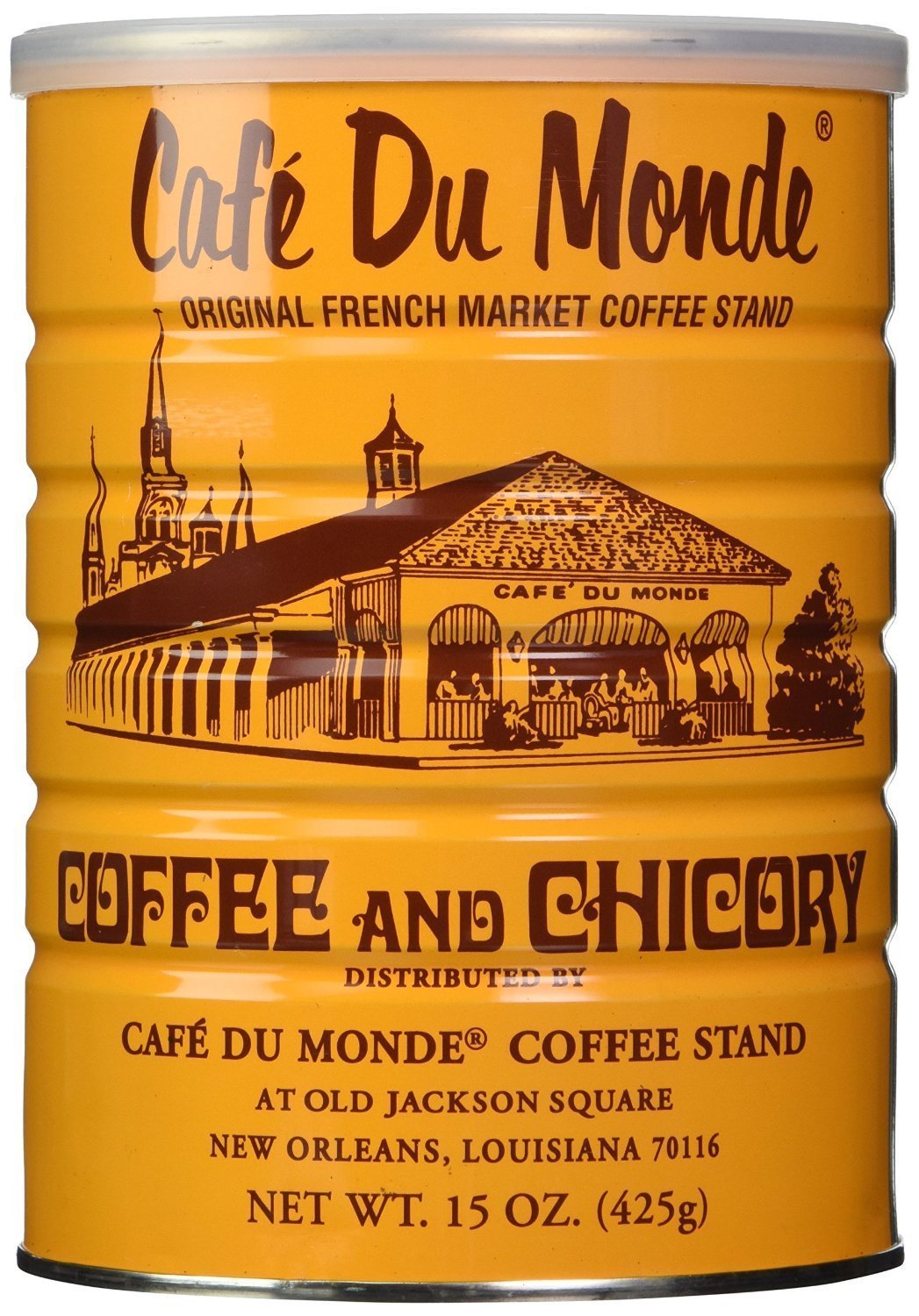 Pour-over or drip setup with Cafe Du Monde for a traditional New Orleans start