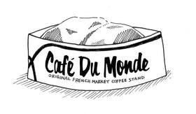 Close-up of Cafe Du Monde chicory blend label