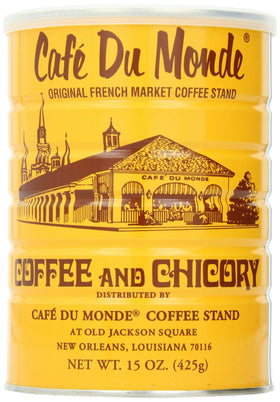 Cafe Du Monde coffee chicory 15oz bag, smooth and rich.