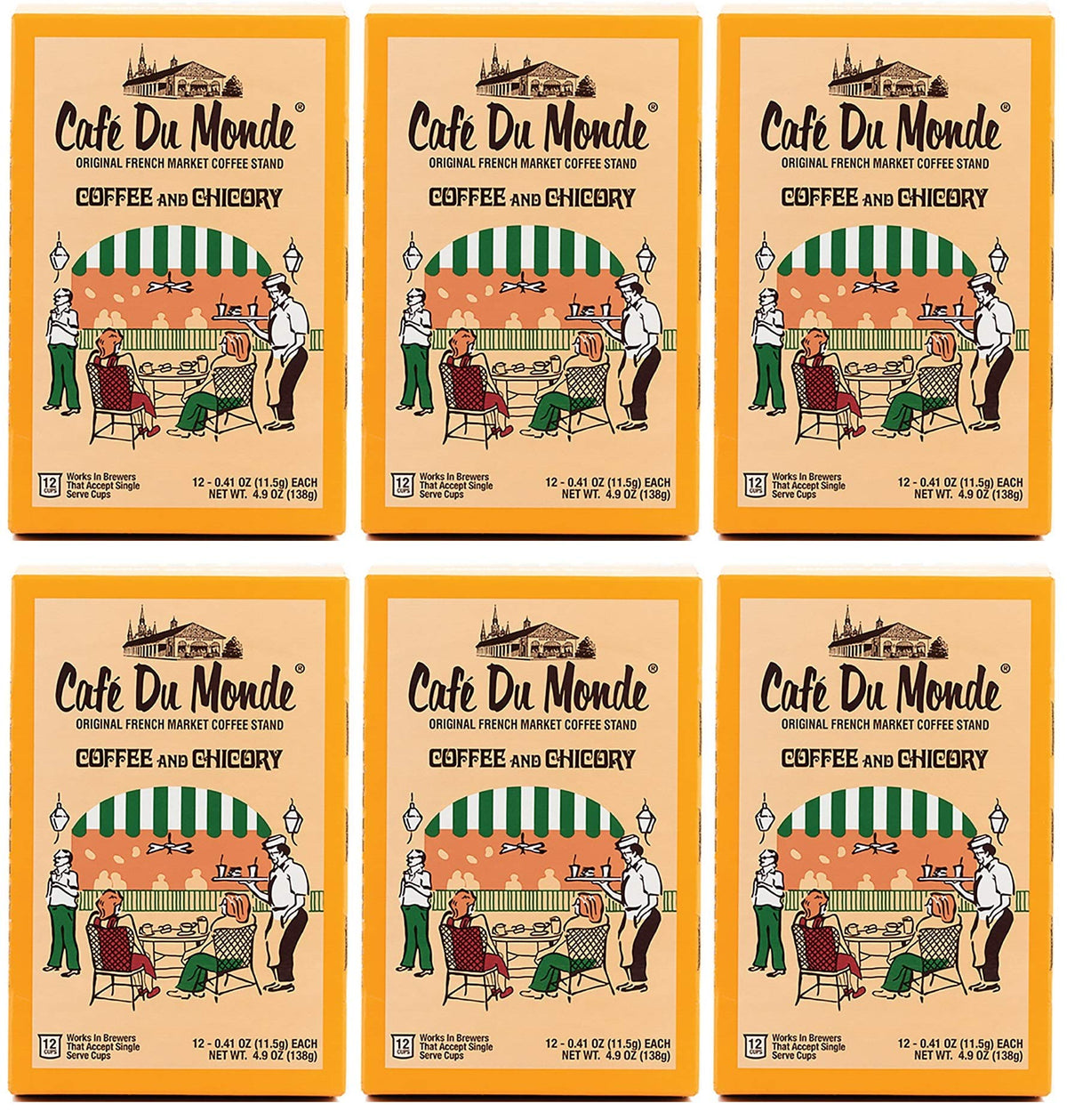 Cafe Du Monde coffee chicory single-serve cups packaging for convenient mornings
