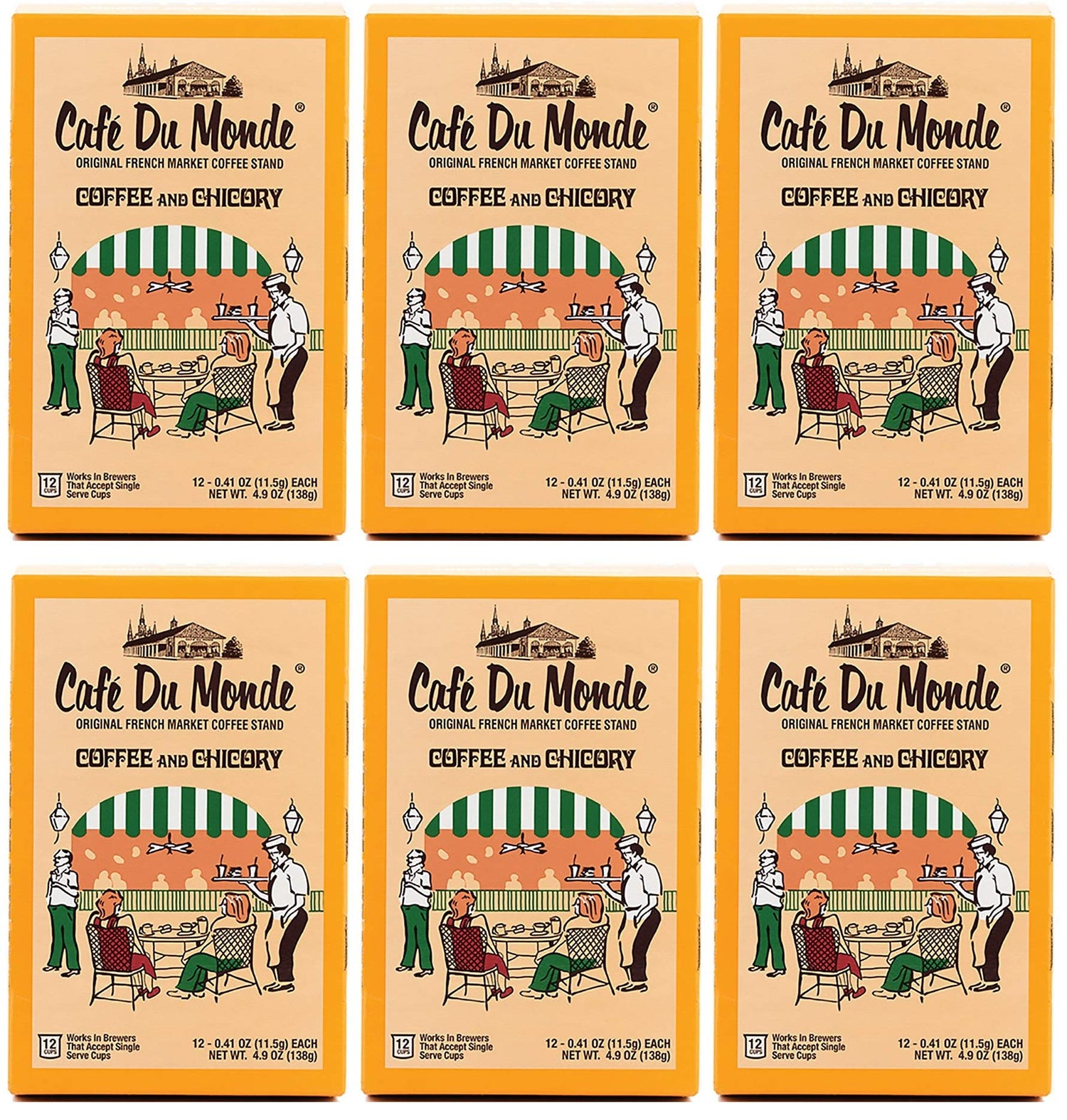 Cafe Du Monde coffee chicory single-serve cups packaging for convenient mornings