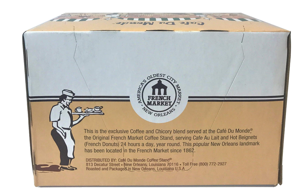 Hot Cafe Du Monde coffee steaming in a cup with rich aroma