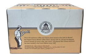 Hot Cafe Du Monde coffee steaming in a cup with rich aroma