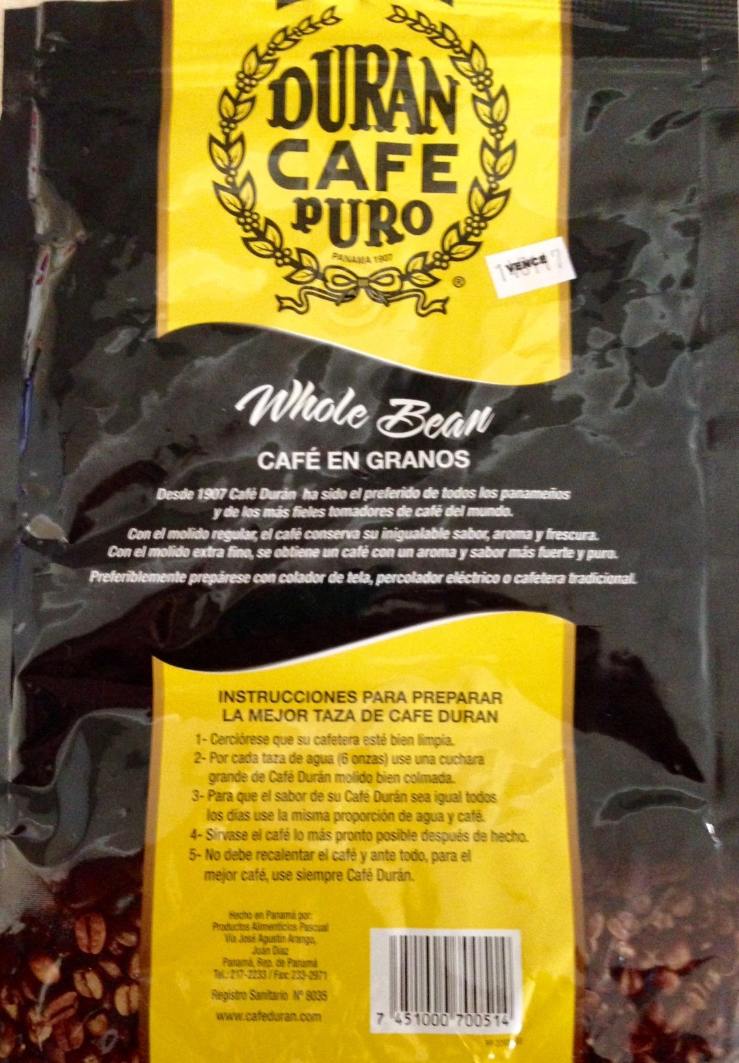 Cafe Duran Chiriqui Highlands Roasted 360g ready for fresh mornings