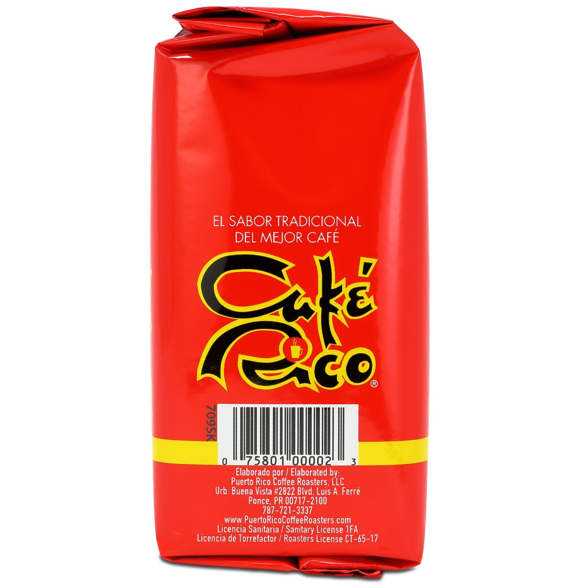 Café Rico aroma with steam rising from a cup, bold flavor implied.