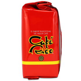 Café Rico brewed coffee being poured into a cup, inviting aroma.