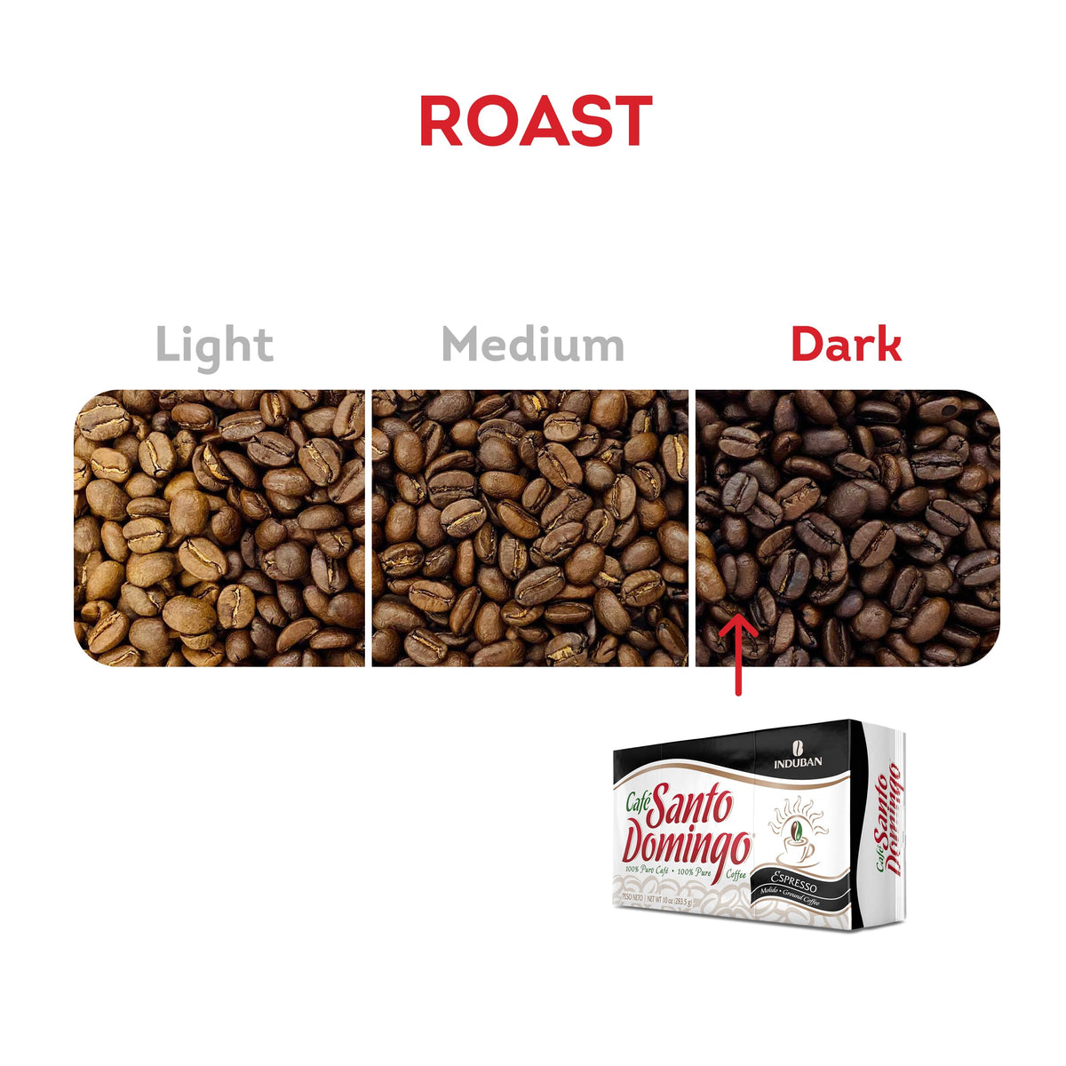 Café Santo Domingo Espresso dark roast ground coffee ideal for bold espresso