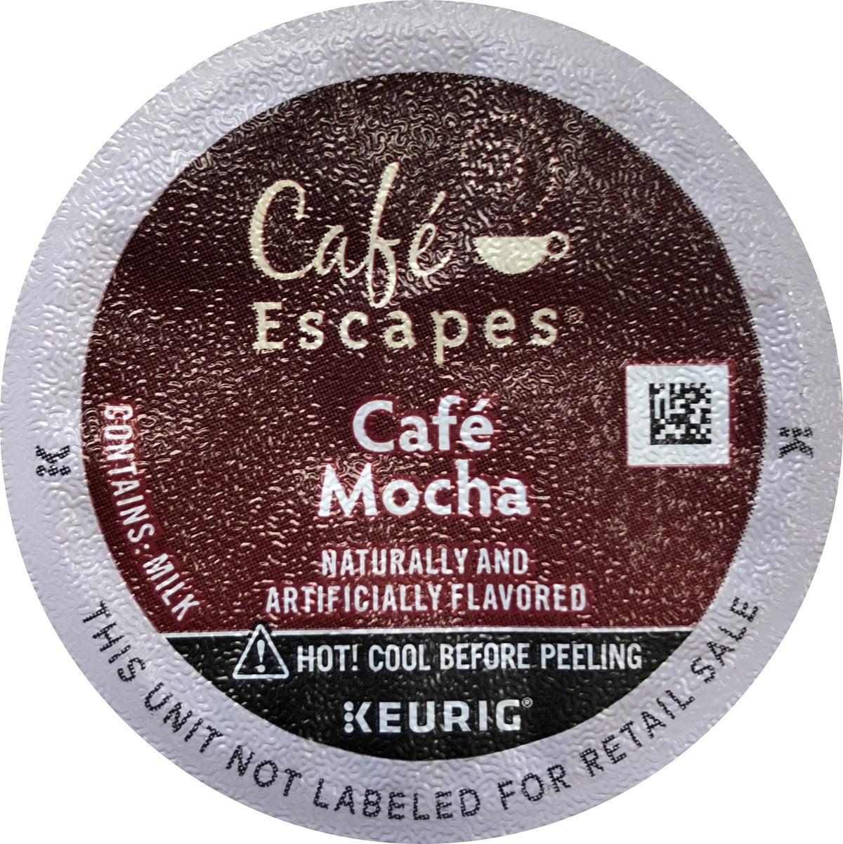 Café Escapes Cafe Mocha K-Cup for Keurig, rich convenience and creamy flavor.
