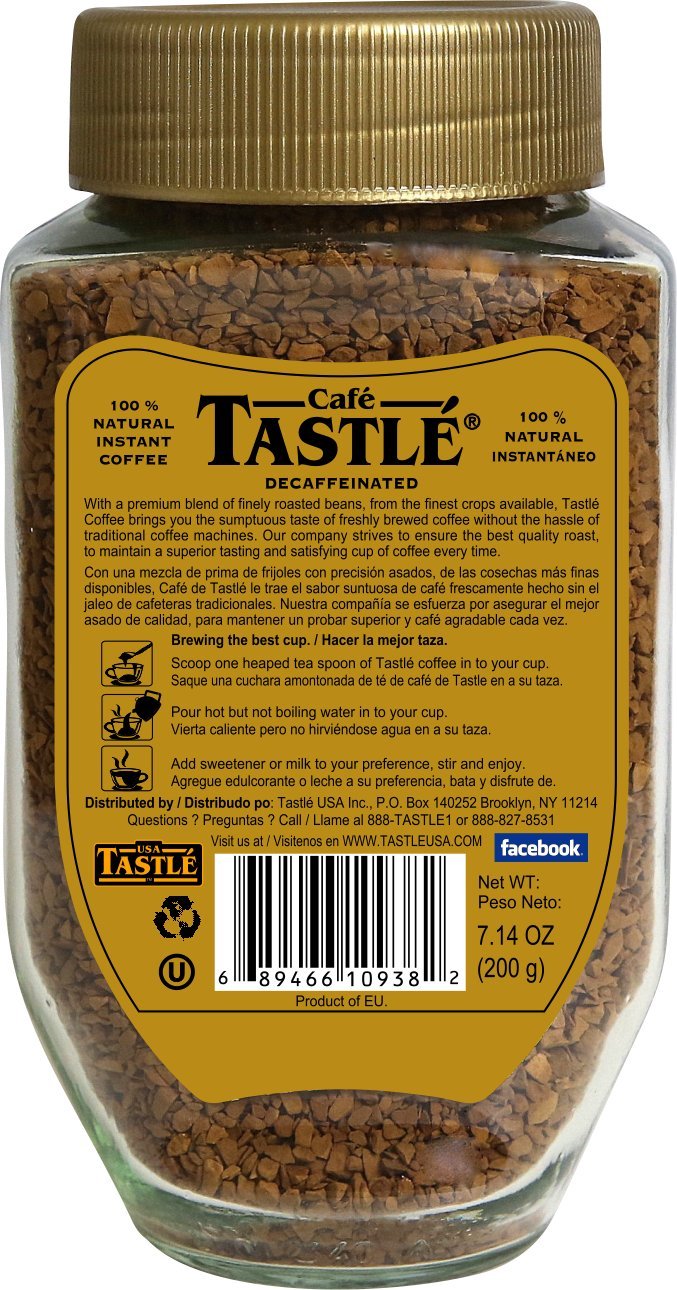 Cafe Tastlé decaf instant coffee cup for easy, caffeine-free mornings.