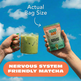 Caff Off measuring scoop for precise decaf matcha portions