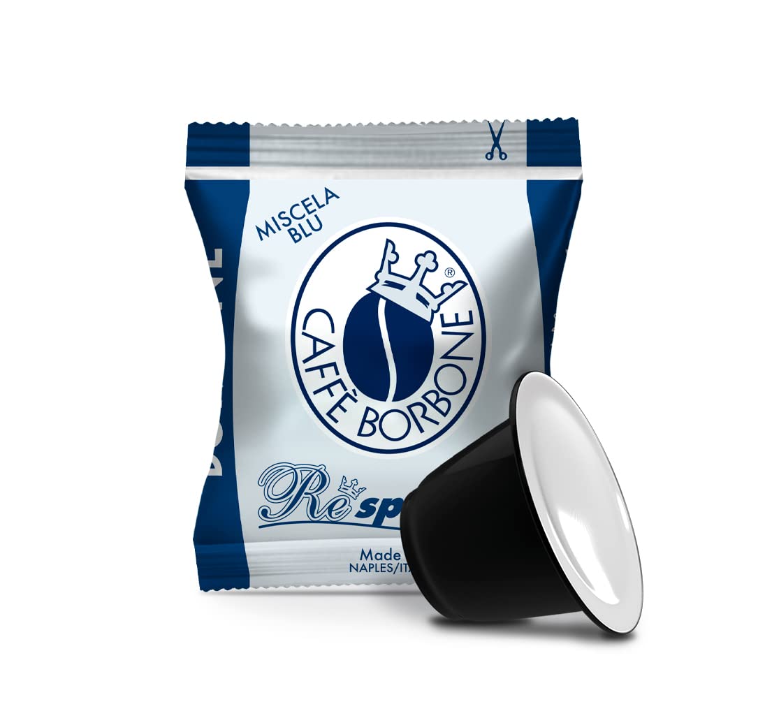 Caffè Borbone Blu Blend pods in packaging showing authentic Italian espresso