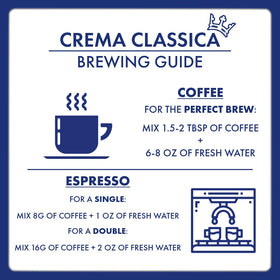 Caffe Borbone Crema Classica ground coffee ready for quick brew extraction.