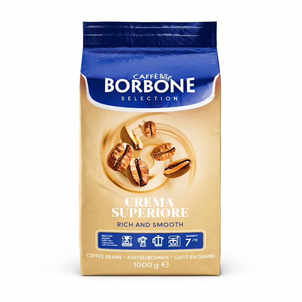Caffè Borbone Crema Superiore beans front view for rich espresso at home.
