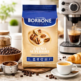 Espresso shot with Crema Superiore delivering smooth crema and depth.