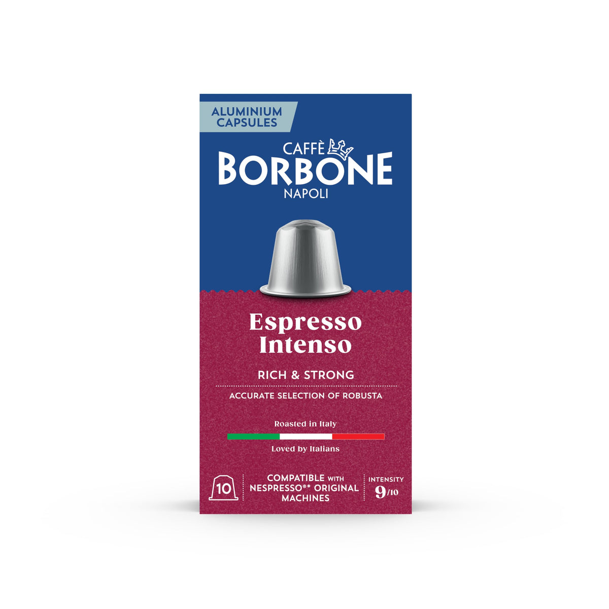 Caffè Borbone Espresso Intenso pouring for an afternoon Americano.