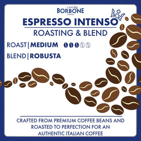 Caffè Borbone Espresso Intenso latte setup for a morning pick-me-up.