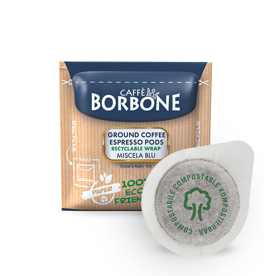 Caffè Borbone Blue Blend box of espresso pods for quick home brewing