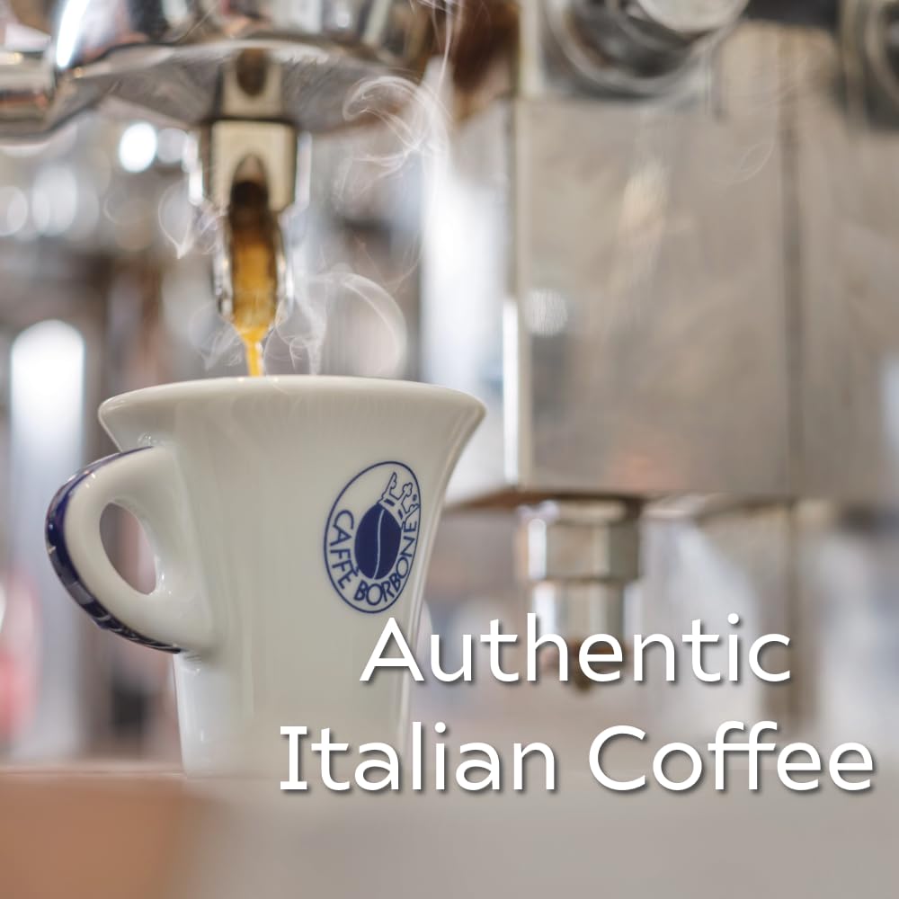 Caffè Borbone Blue Blend packaging on shelf highlights value