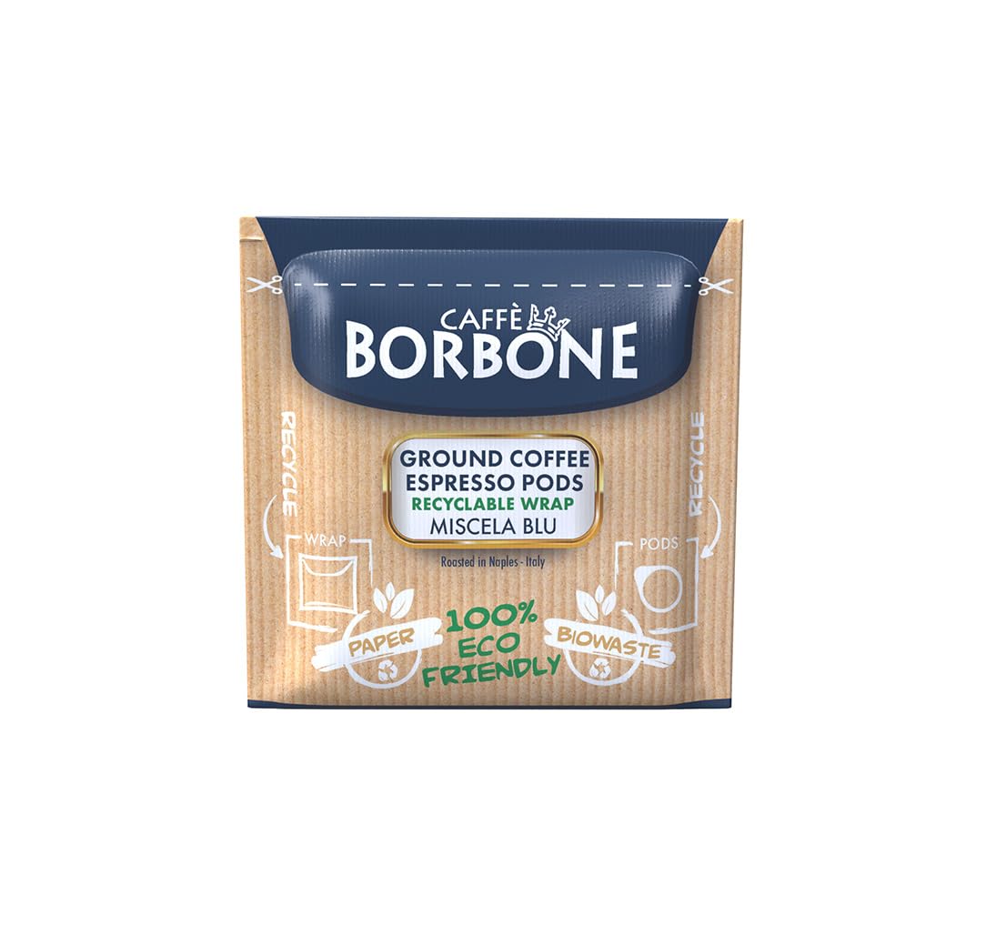 Caffè Borbone Blue Blend pod closeup showing compact 7g size