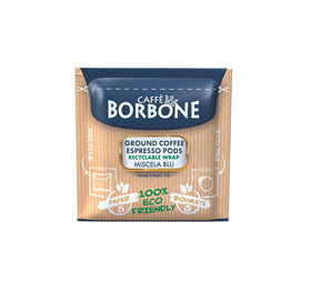 Caffè Borbone Blue Blend pod closeup showing compact 7g size