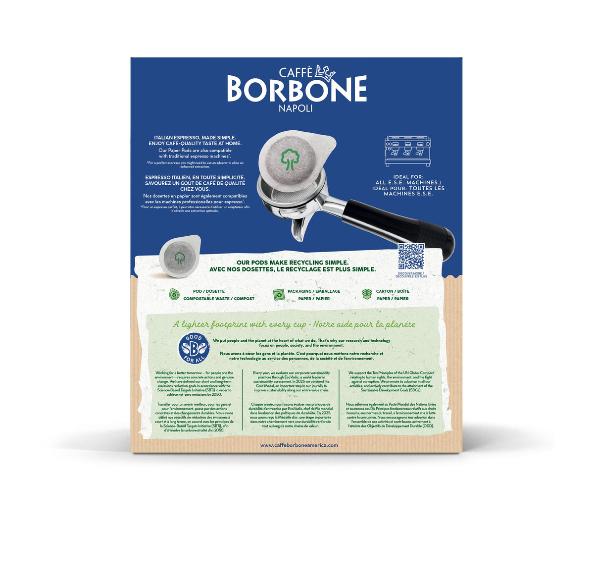 Caffè Borbone red blend pods showcase rich dark roast notes for flavor depth.