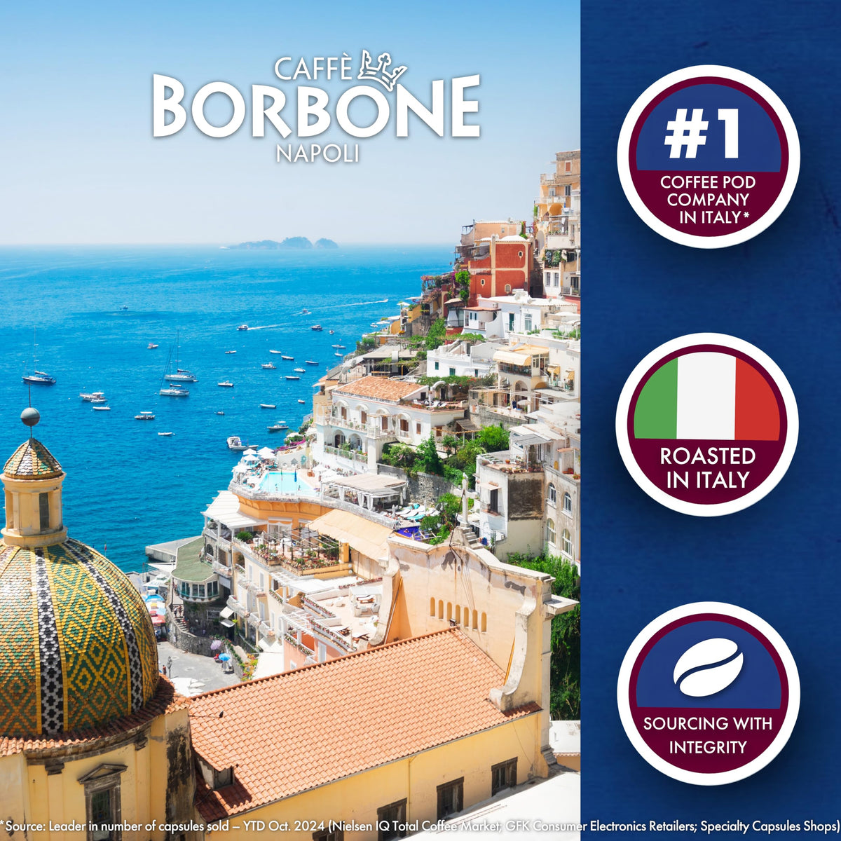 Caffè Borbone Italian Roast coffee pods ready for daily break.