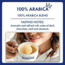 Caffè Borbone medium roast aroma beans with gentle sweetness and balanced acidity