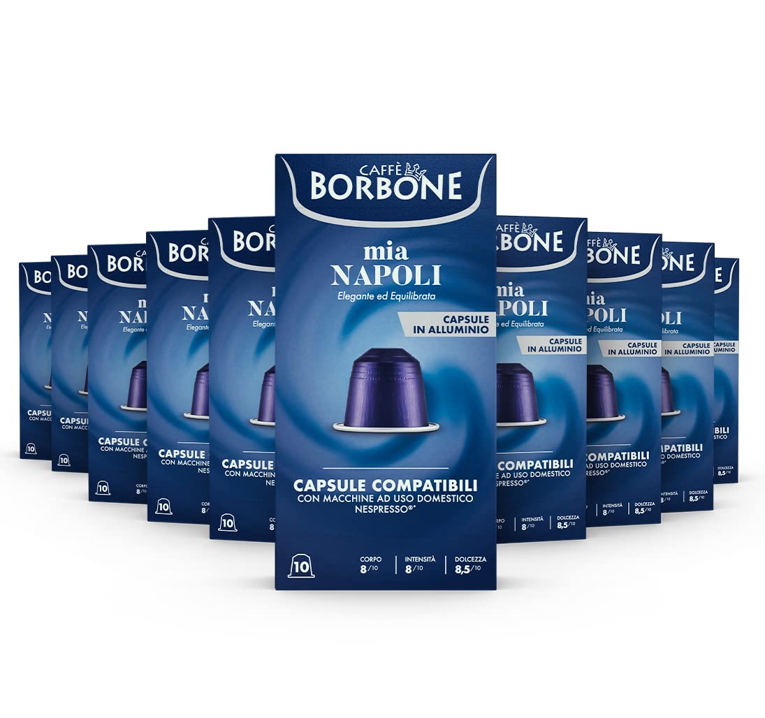 Caffè Borbone Mia Napoli aluminum capsules closeup preserving rich aroma and crema