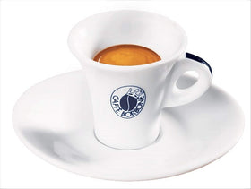 Caffe Borbone Miscela Blu crema-focused espresso shot for rich crema at home.