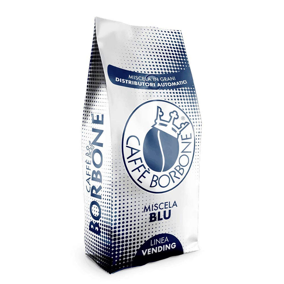 Caffe Borbone Miscela Blu whole beans for authentic Italian espresso at home.