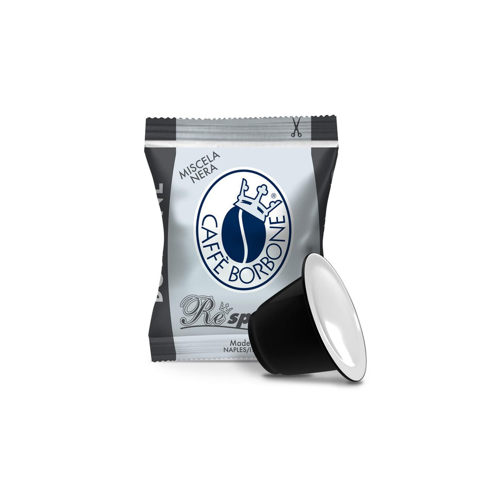Caffè Borbone Miscela Nera box front displaying 50 pods for easy brewing.