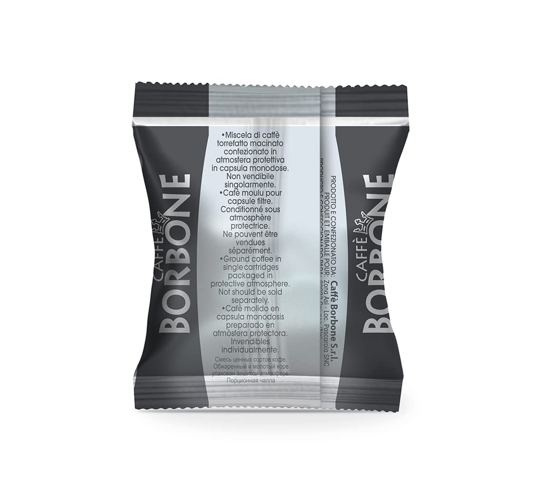 Caffè Borbone Miscela Nera pods ideal for ristretto and espresso shots.