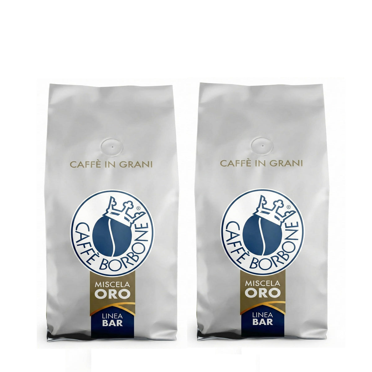 Caffè Borbone Miscela Oro beans close-up for rich crema and aroma.