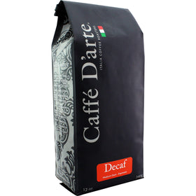 Caffe D'arte decaf espresso coffee Seattle roast bag delivers premium aroma and flavor.