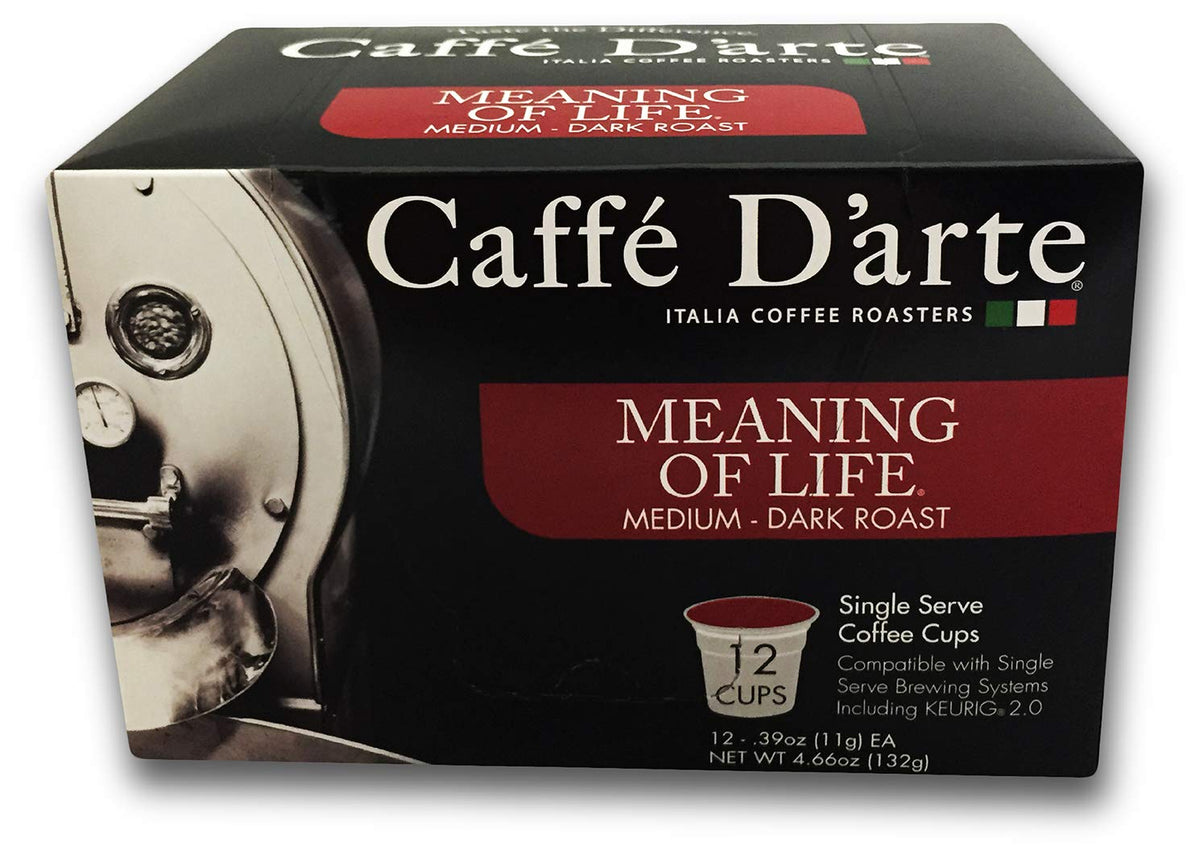 Caffè D’arte Meaning Life medium roast pod for a balanced, aromatic morning brew.