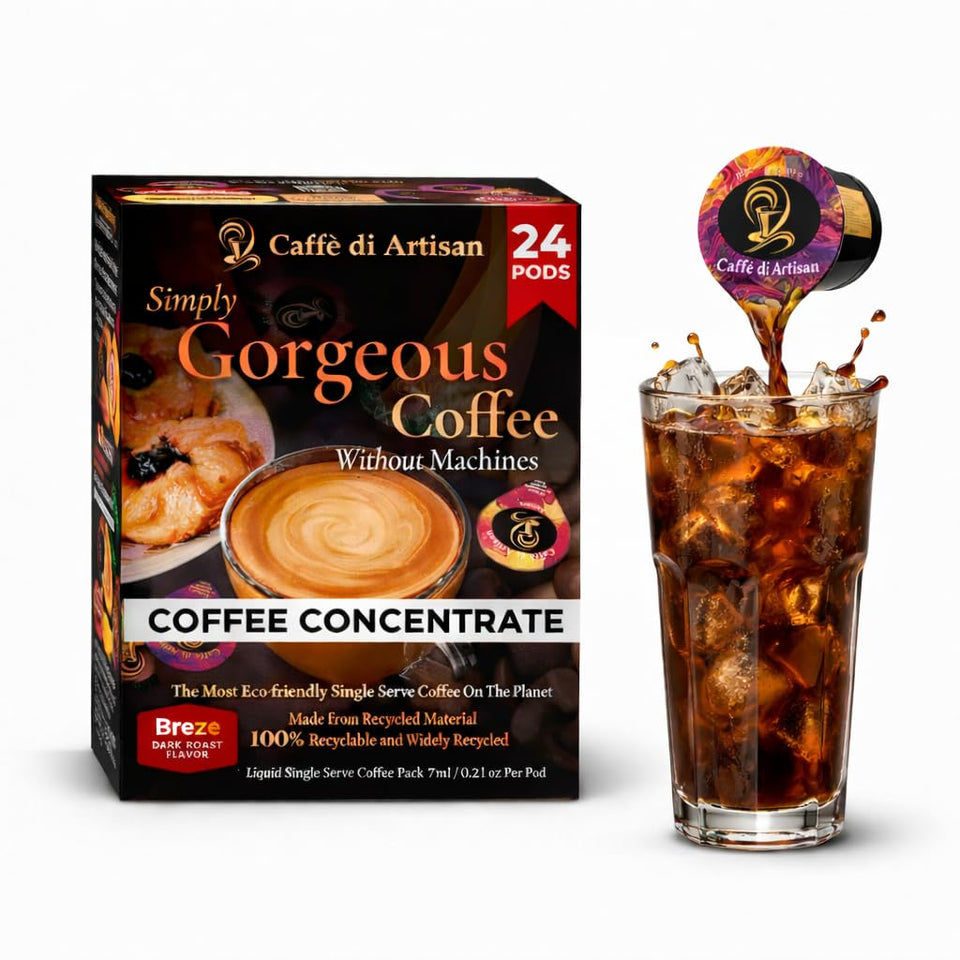 Caffè di Artisan pods in a pack showcasing premium Arabica flavor for quick coffee